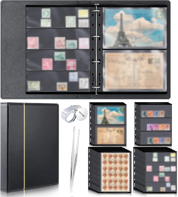 Stamp Collecting Album Binder Kit by Lewtemi