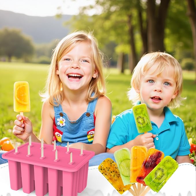 Miaowoof Homemade Popsicle Molds, 10-Cav Non-BPA Silicone Ice Pop Maker - Image 6