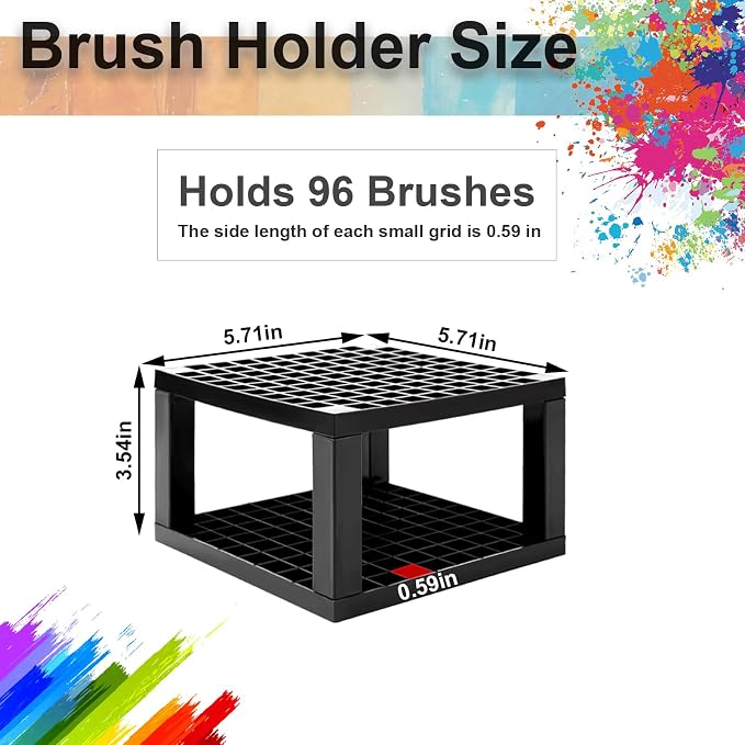 7-Layer Clear Acrylic Paint Holder Storage & Brush Organizer | Easy Assemble - Image 7