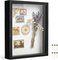 Black 8×10 Shadow Box Display Frame, Premium Linen Backboard and Included by Unknown