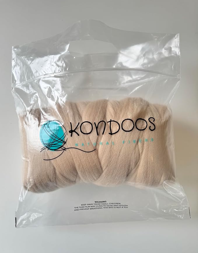 Colored Natural Wool roving, 1 lb. Best Wool - Image 4