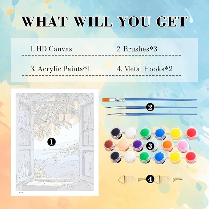 PHANTASYART Lemons Paint by Numbers Kit - Image 6