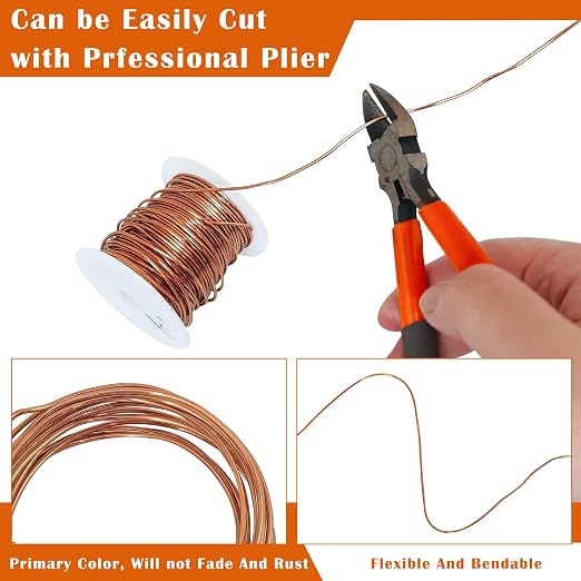 65.6 Feet Tarnish Resistant Copper Wires Electroculture Gardening Copper Wire - Image 2