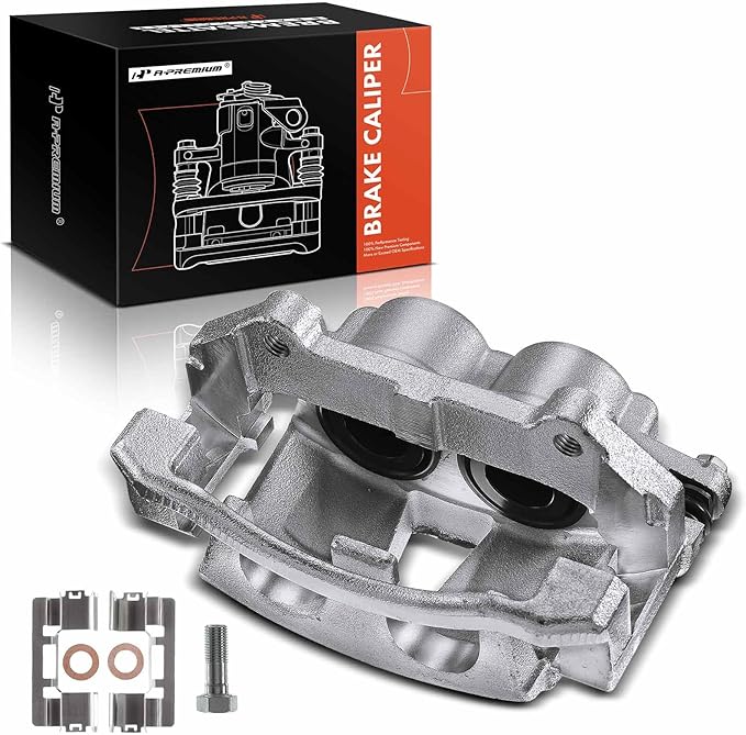 A-Premium Disc Brake Caliper Assembly with Bracket Compatible with Select Jeep Models - Commander 2006-2010, Grand Cherokee 2005-2010, Sport Utility - Front Left Driver Side