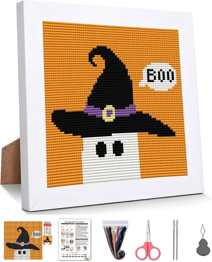 WUSARPLY Halloween Stamped Cross Stitch Kits by WUSARPLY