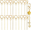 20pcs Gold Keychain Making Kit, Key Ring Swivel Snap Hook Chains, Alloy by Unknown