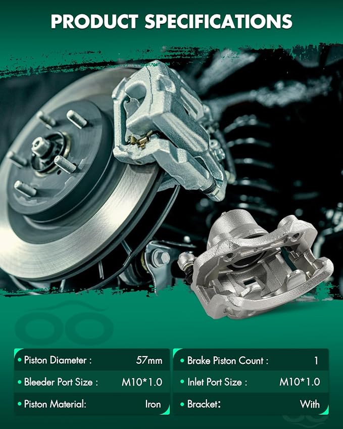SCITOO Front Right Brake Caliper With Bracket 19B2619 Compatible For Nissan For Sentra 2000-2006