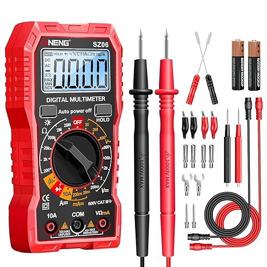 ANENG Digital Multimeter Tester Measures AC/DC Voltage,DC Current Ohm Amp Meter,Professional Multimetro Auto Voltmeter with Resistance, Diodes,Buzzer Handhold Electrial Tools