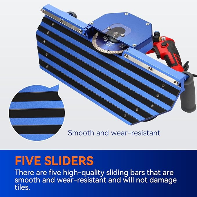 Electric 45 Degree Tile Chamfering Tool Professional Tile Bevel Cutter with 1400W High Strength Tile Chamfering Machine with 110V 4m Hose.Spraying System for Large Format Tile Ceramic Porcelain