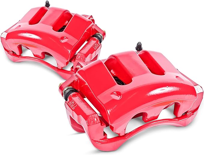 Power Stop Front S7146 Pair of High-Temp Red Powder Coated Calipers