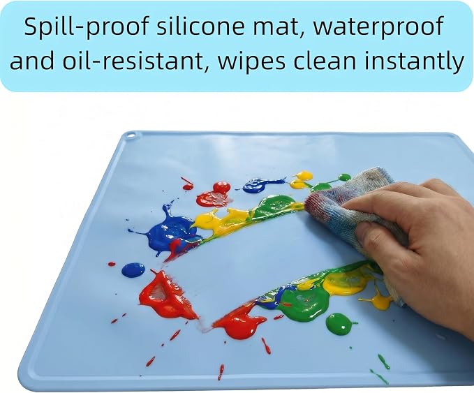 Tie Dye Kit with 2 Adjustable Folding Racks, Non-Slip Silicone Pad & 100 - Image 5