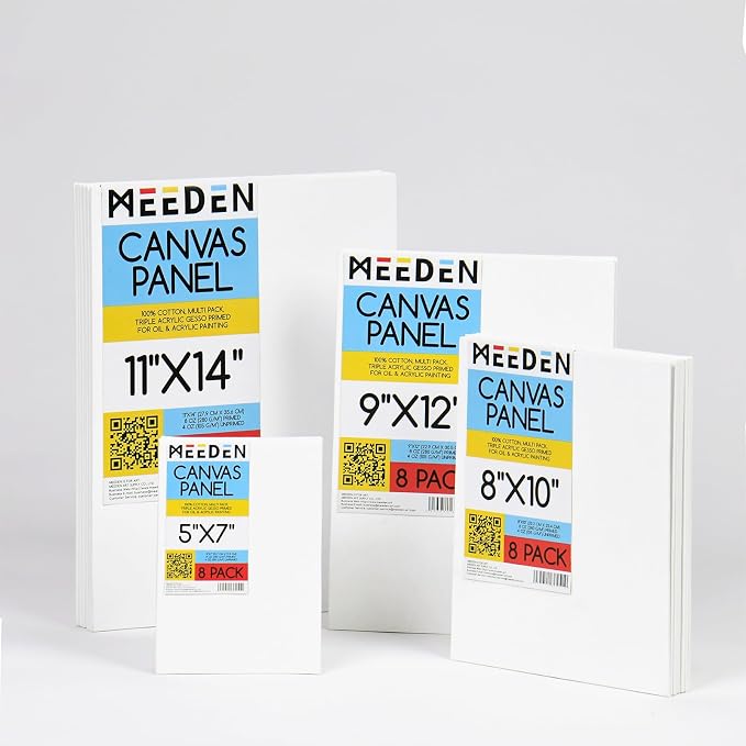 MEEDEN 12-Pack 100% Cotton Canvas Boards - Image 8