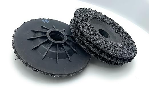 SIGNI 5 Pack SiC Plastic Back Grinding Wheel for Granite/Marble/Concrete and Glasses (4.5 INCH, 16 GRIT)