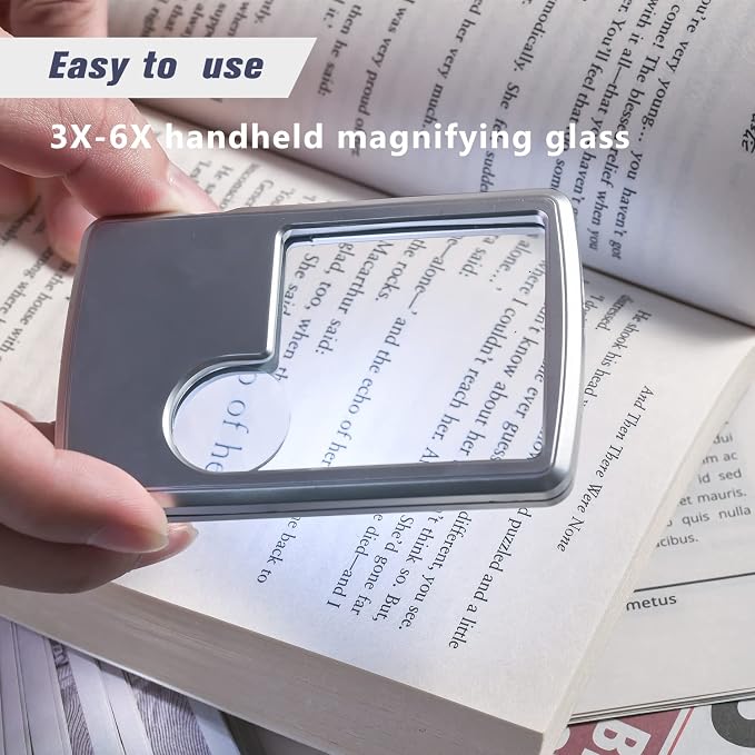 2 Pieces 3X 6X Pocket Magnifying Glass - Image 4