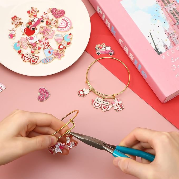 MARFOREVER 40 Pcs/20 Pairs Valentines Charms - Image 5