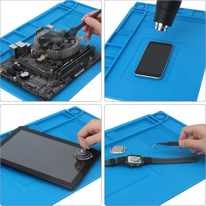 STREBITO Silicone Soldering Mat Electronics Mat, Solder Pad Heat Resistant 932°F - Image 8