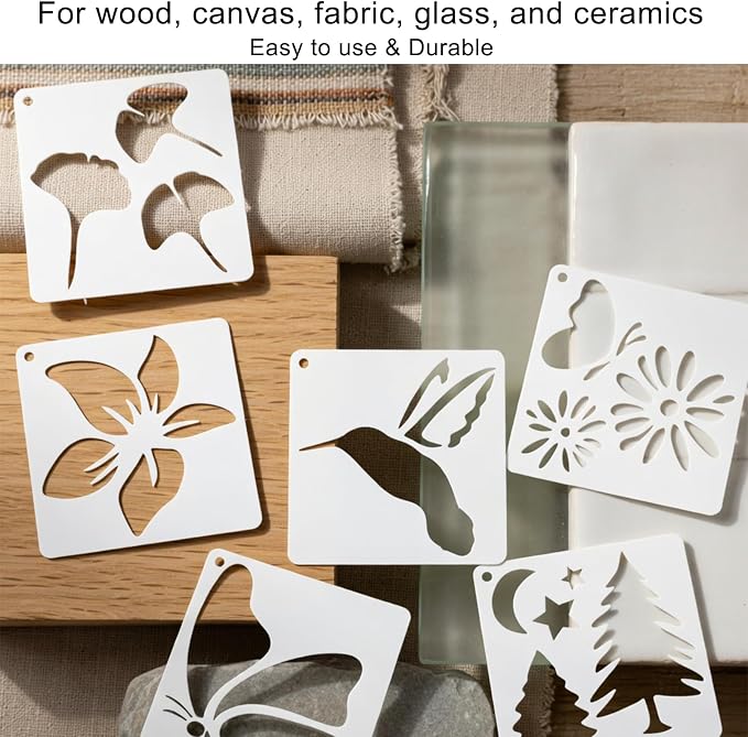 72 Pcs Flower Butterfly Stencils - Image 4