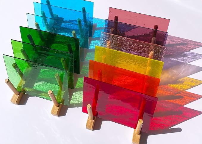 LITMIND 12 Sheets Transparent Stained Glass Pack – 6 x 4 Inch Assorted Colors - Image 4
