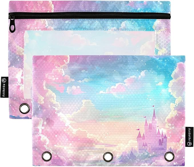 Princess Castle Pink Sky Pencil Pouch by BOENLE-WELCOMEYOURCOMING