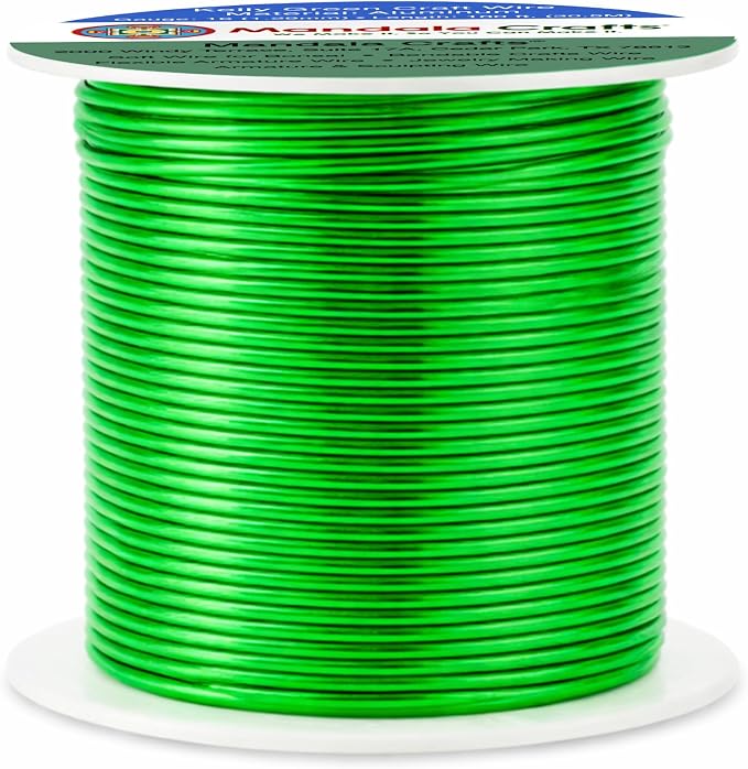 Mandala Crafts 16 Gauge Kelly Green Anodized Aluminum Craft Wire, 100 FT | - Image 2