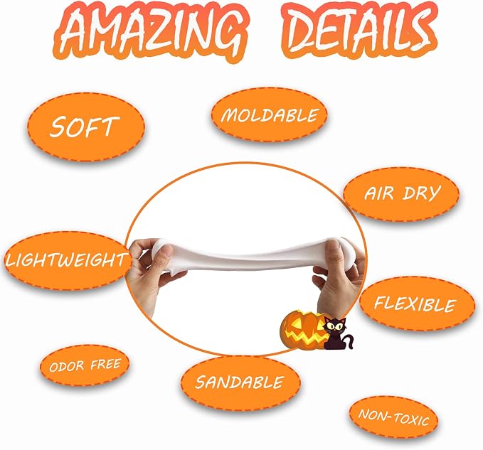 Foam Clay Cosplay Moldable Air Dry Foam Clay Craft 500g White Lightweight - Image 3