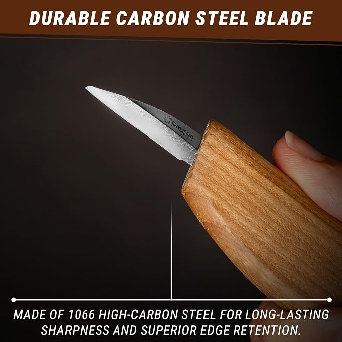 BeaverCraft Wood Carving Detail Knife C15 1.4" Whittling Knife - Image 5
