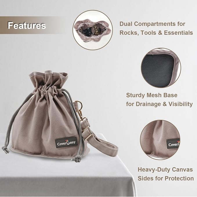 Nature Collection Bag for Rock, Pine Cones, Beach Glass, Teens & Women Canvas - Image 3