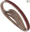 5 Pcs Sanding Belts 3/8 x 21 Inch 150 Grit Aluminum Oxide Abrasive Sandpaper for Belt Sander Metal Grinding Wood Working Weld Rust Removal