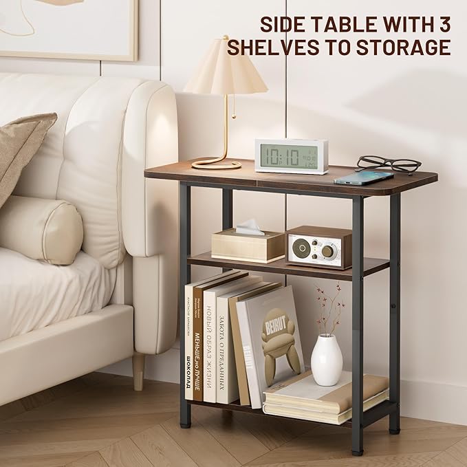 SLEEPING LAMB Side Table for Living Room, 3-Tier End Table for Small Space - Image 5