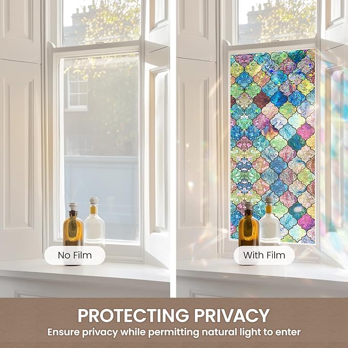 ADD.HERES Window Privacy Film, Stained Glass Decorative Static Cling, Removable - Image 4