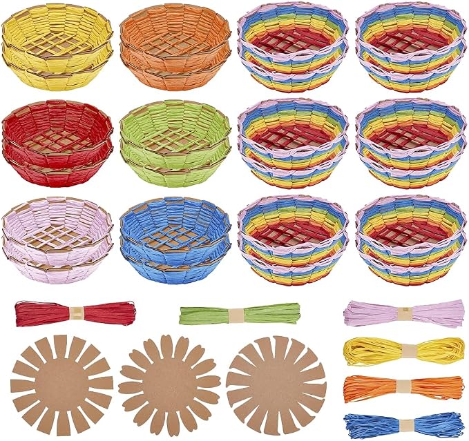 FREEBLOSS 24 Set Basket Weaving Project Introductory Sewing by FreeandCreativeCraftsArt