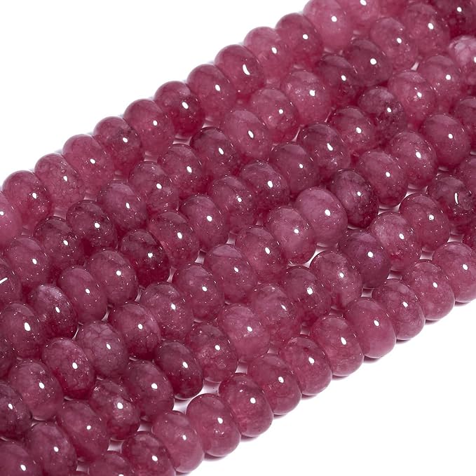 Songxi 5x8mm Natural Pink Tourmaline Stone Rondelle Beads, Gemstone - Image 5
