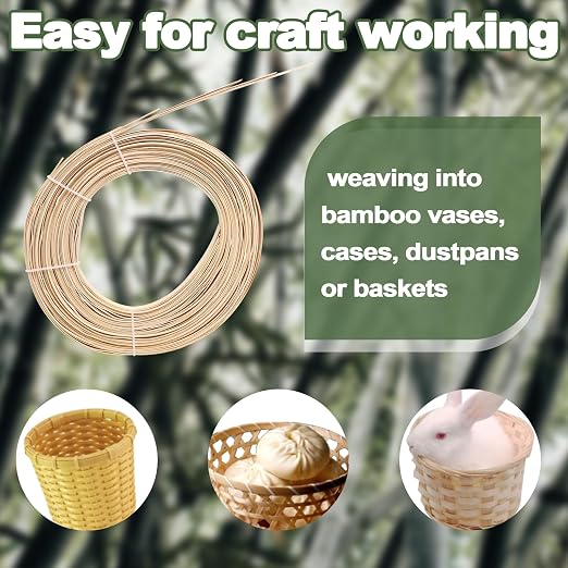 Bamboo Strips for Weaving, 0.6 Inch Wide Strips for Craft 10 Feet Long Smooth - Image 4
