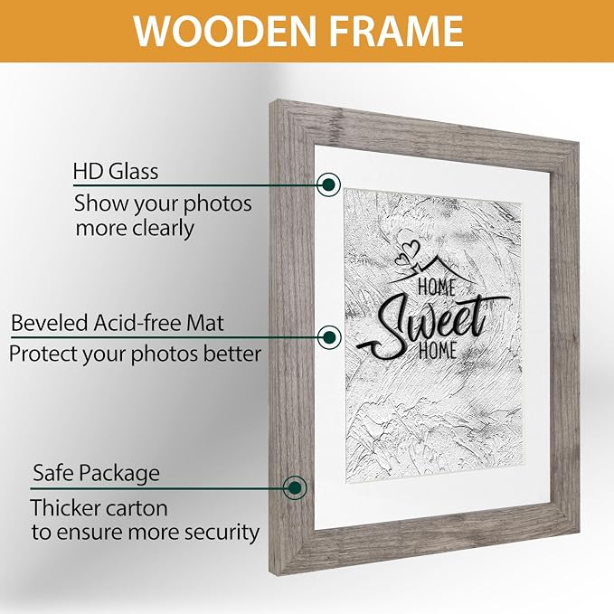 Califortree Grey Wooden 8x10 Picture Frame - Image 7