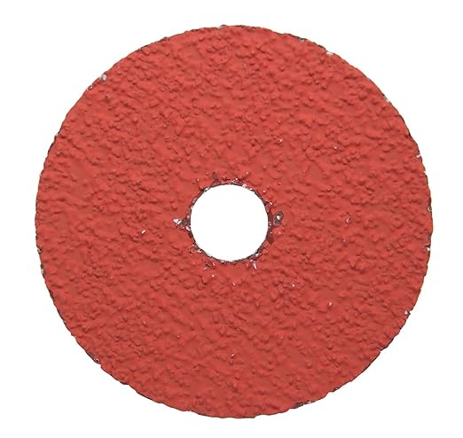 Benchmark Abrasives 4 1/2 Inch Sanding Discs Ceramic Resin Fiber Grinding Disc for Grinding, Stripping on Wood, Fiberglass, Metal, 7/8" Arbor Angle Grinder Sanding Disc, 25 Pack - 50 Grit