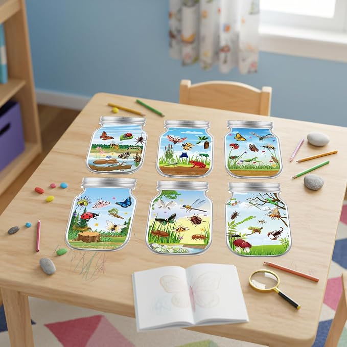 24PCS Insects Stickers Crafts DIY Jar Sticker Set - Image 4