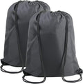 BeeGreen Black Drawstring Backpack Bags Bulk 2 Pack X-Large 22.4" L x 17.5" W by BeeGreen