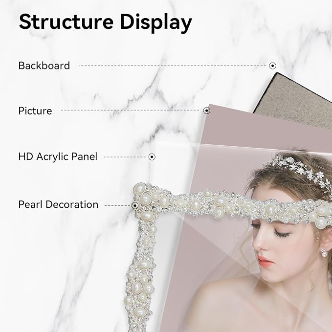 DIKAR 8x10 Picture Frame with Pearl - Image 6