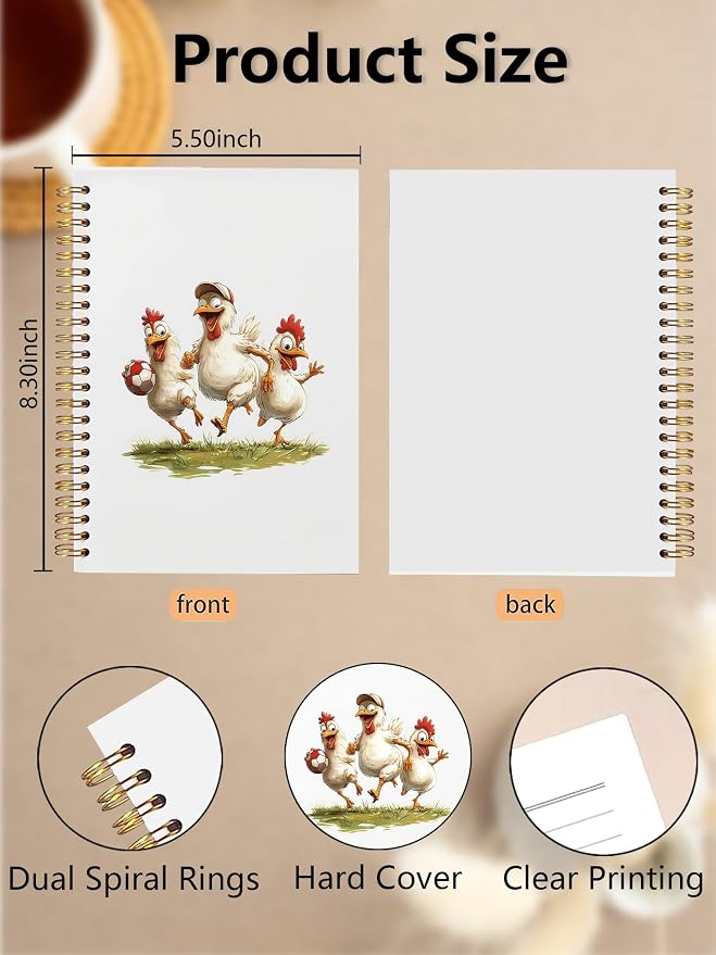 BitKan Funny Chickens Spiral Notebooks - Image 2