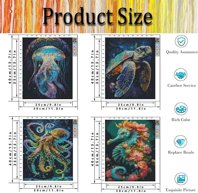 4 Pack Stamped Cross Stitch Kits - Image 4