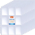 ABLY 120 Pages Double-Sided Trading Card Pages Sleeves 9-Pocket Clear Plastic by ABLY