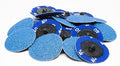 Benchmark Abrasives 2 Inch Sanding Discs Quick Change Zirconia - Male R Type Backing Drill & Die Grinder Sanding Disc for Deburring Polishing Rust Remover for Metal Paint Stripper (25 Pack), Mix Grit