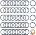 Round Carabiner Clip Bulk 48pcs 1 Inch Colorful Circle Carabiner Key Ring Clips by Cmidy