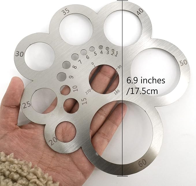 Round Leather Cutting Tool Corner Cutter Circle Drawing Template | Stainless - Image 6