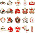 20PCS Sports Charms Enamel Basketball Baseball Pendant Charms by ANGLESJELL