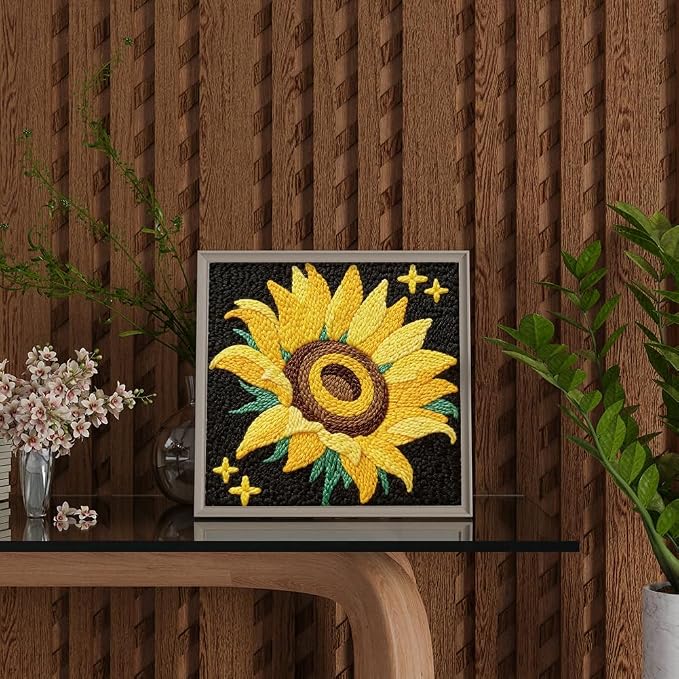 Doodlream Sunflower DIY Punch Needle Embroidery Kit - Image 6