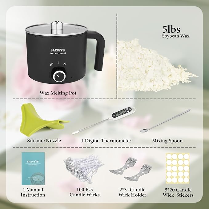 SAEUYVB Candle Making Kit, Soy Wax - Image 2