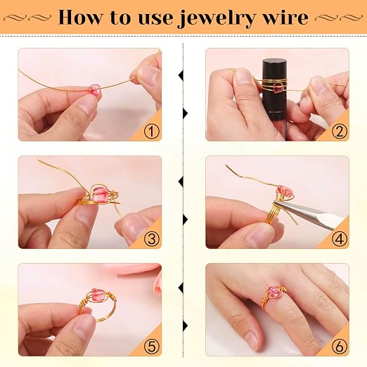 anezus 20 Gauge Jewelry Wire, 28 Yards Craft Wire Tarnish Resistant Copper - Image 5
