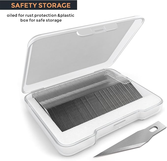 Nicpro 120 PCS Hobby Blades Set SK-5, Utility #11 Art Blades Refill Cutting Tool - Image 7
