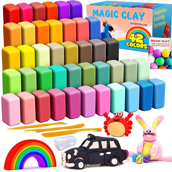 ESSENSON Air Dry Clay, 42 Colors, Modeling Clay by ESSENSON